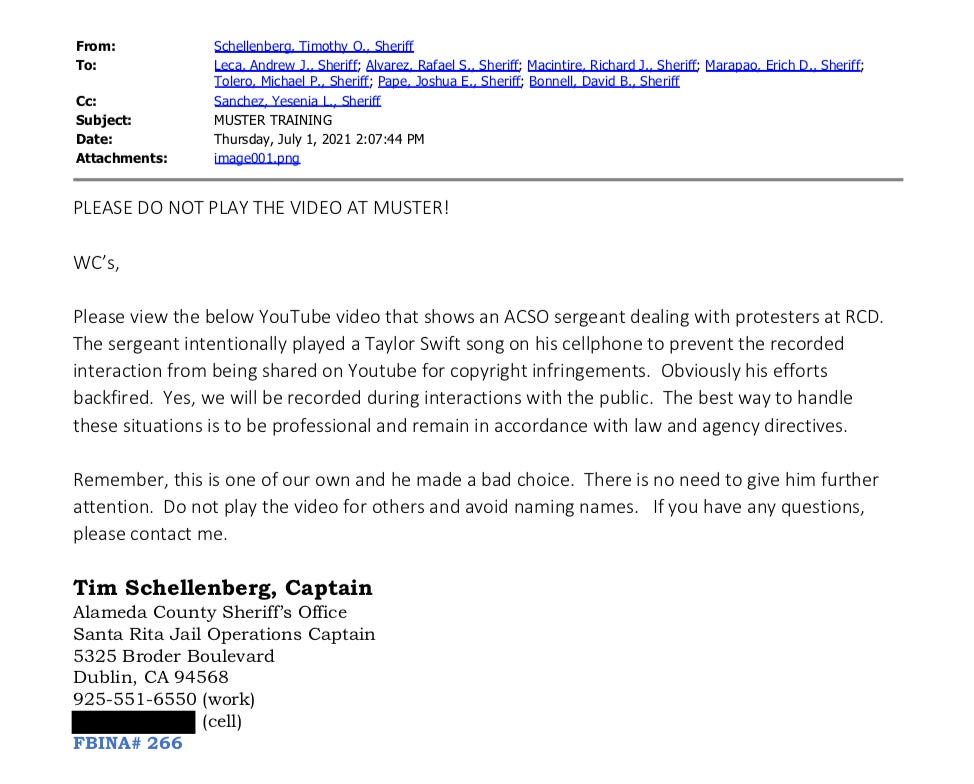 Screenshot: Alameda County Sheriff’s Department