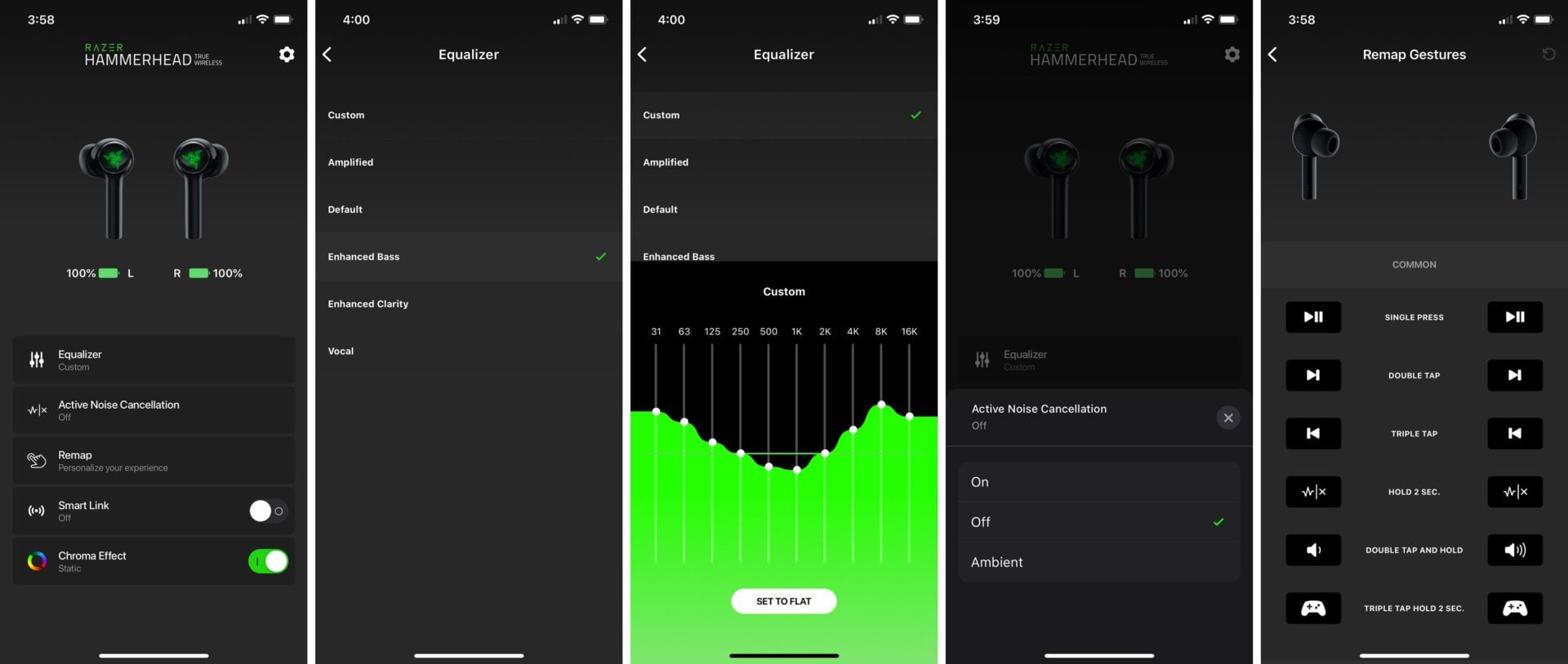 The Razer Hammerhead True Wireless Earbuds’ mobile has just about every feature you could want, including a fully adjustable EQ.