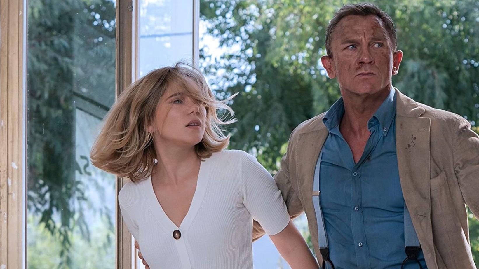 Léa Seydoux and Daniel Craig in No Time to Die.