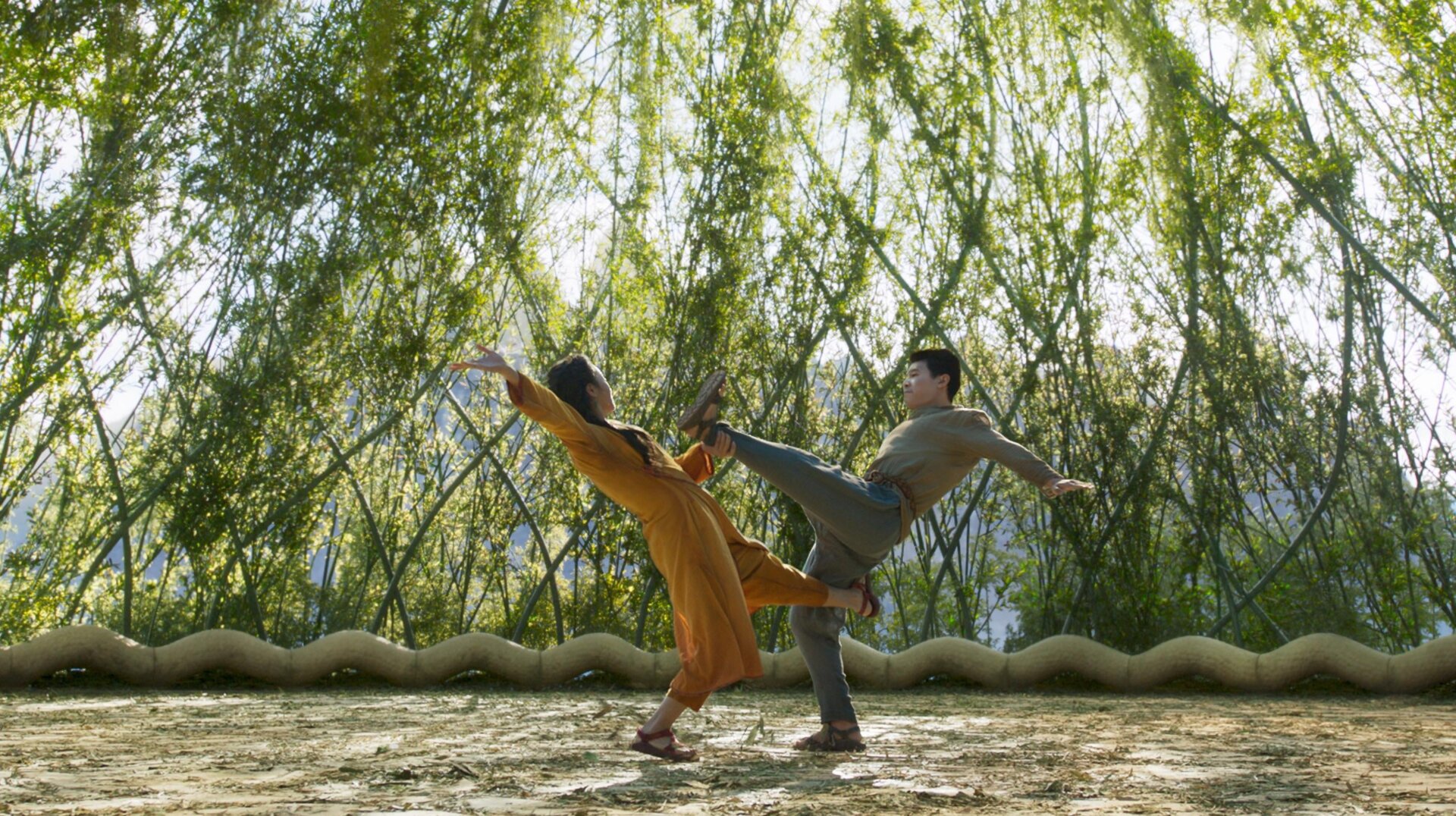 Simu Liu and Michelle Yeoh in Shang-Chi.