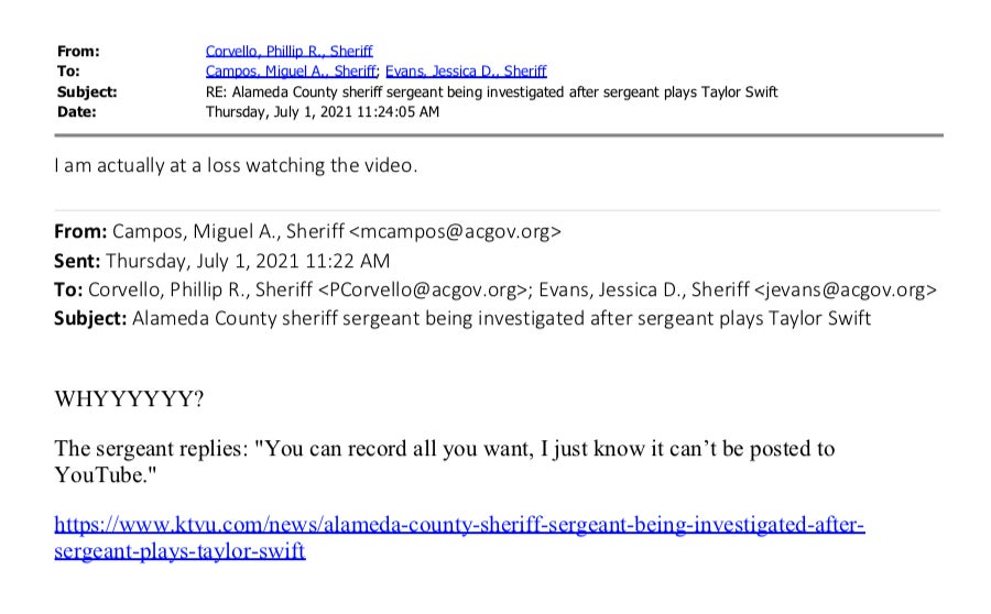 Screenshot: Alameda County Sheriff’s Department