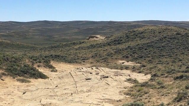 Stress fractures in the Earth near the site in Southern Wyoming.