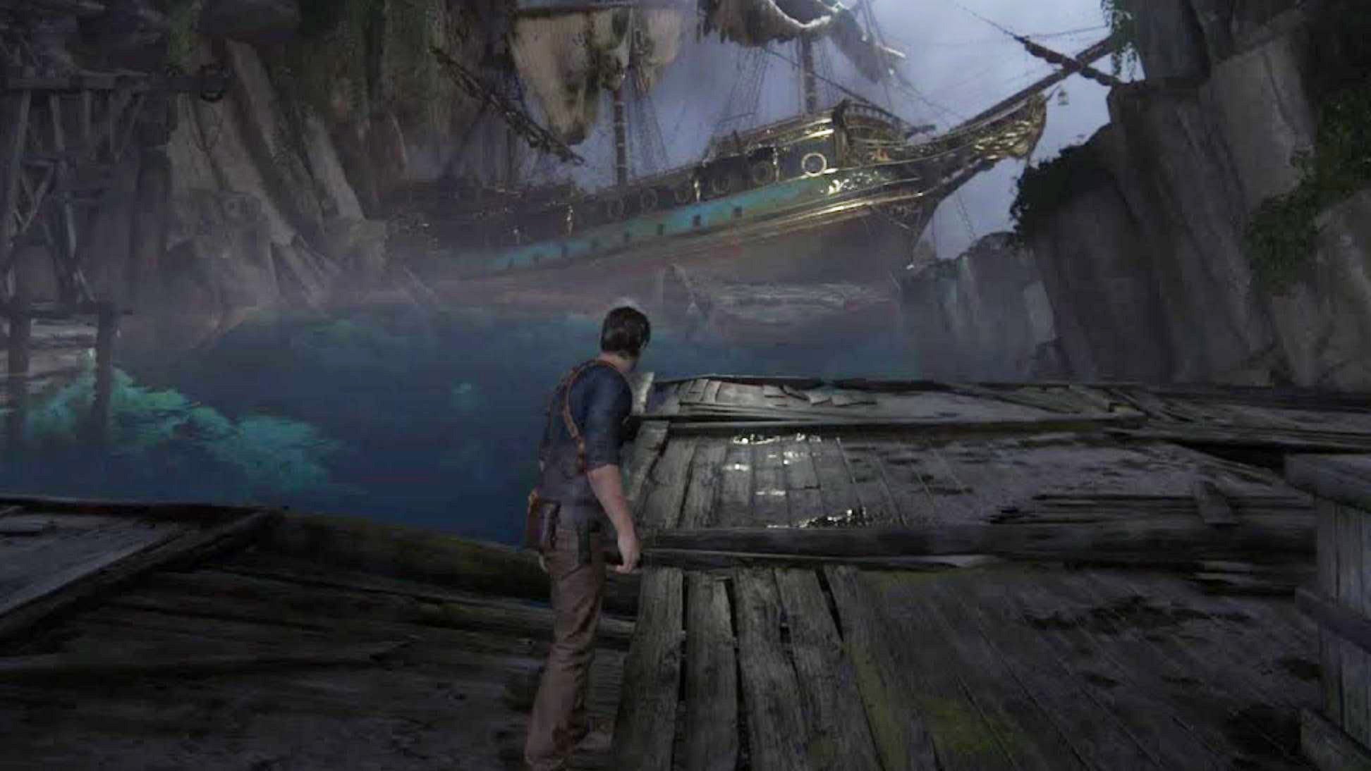 This image from Uncharted 4 is depicted in the Uncharted movie.