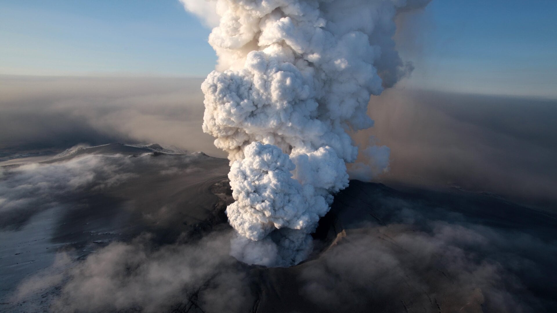 Iceland’s Eyjafjallajokull volcano erupting in 2010.