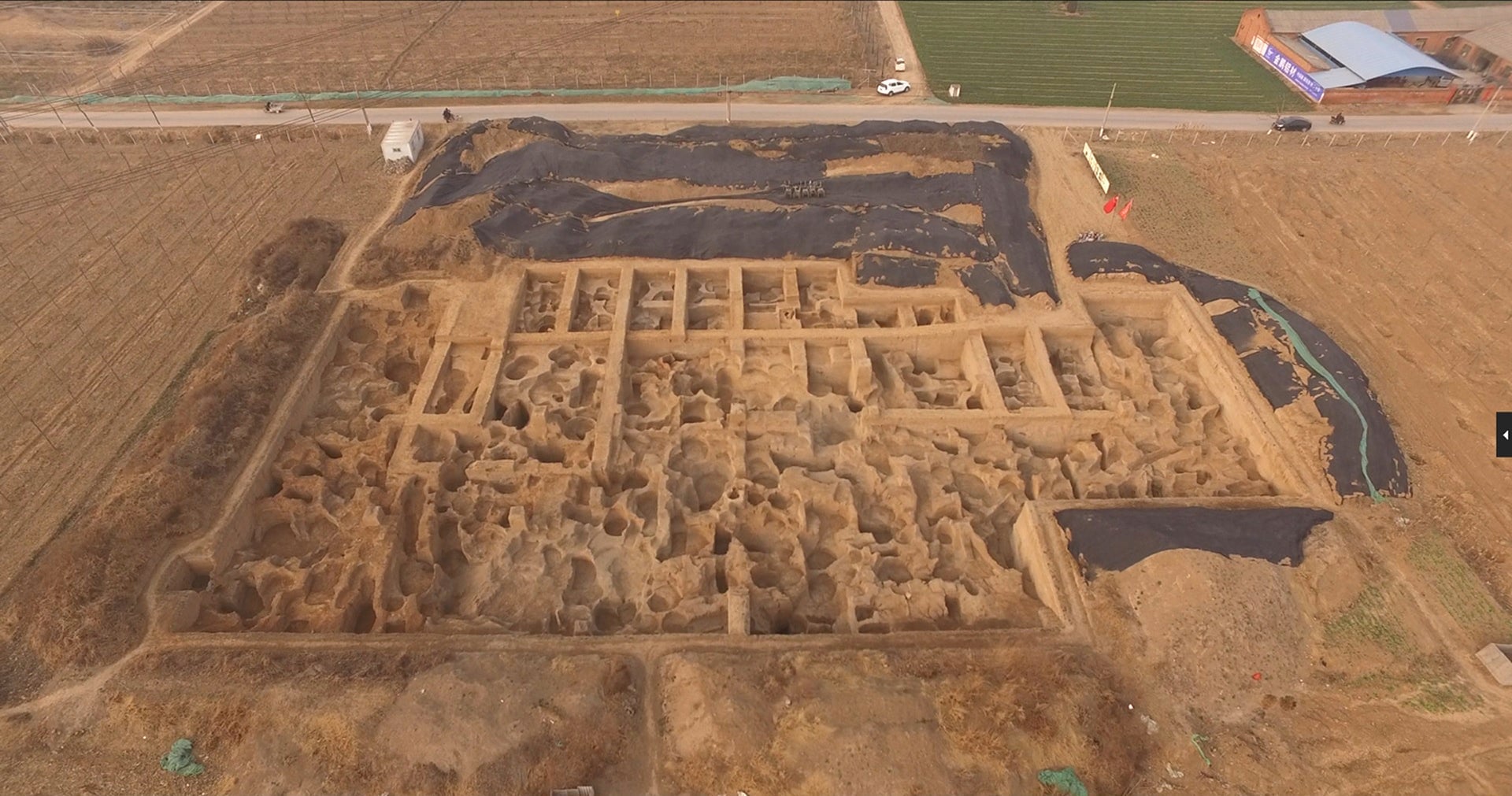 Aerial view of the ancient foundry. 