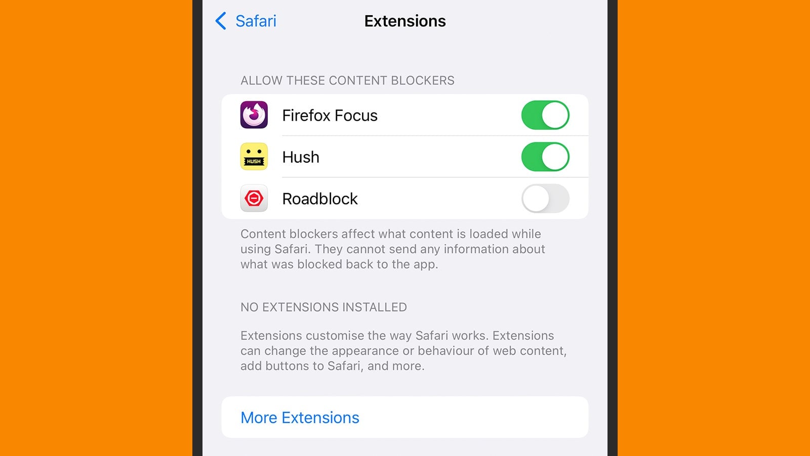 Safari for iOS now supports extensions.