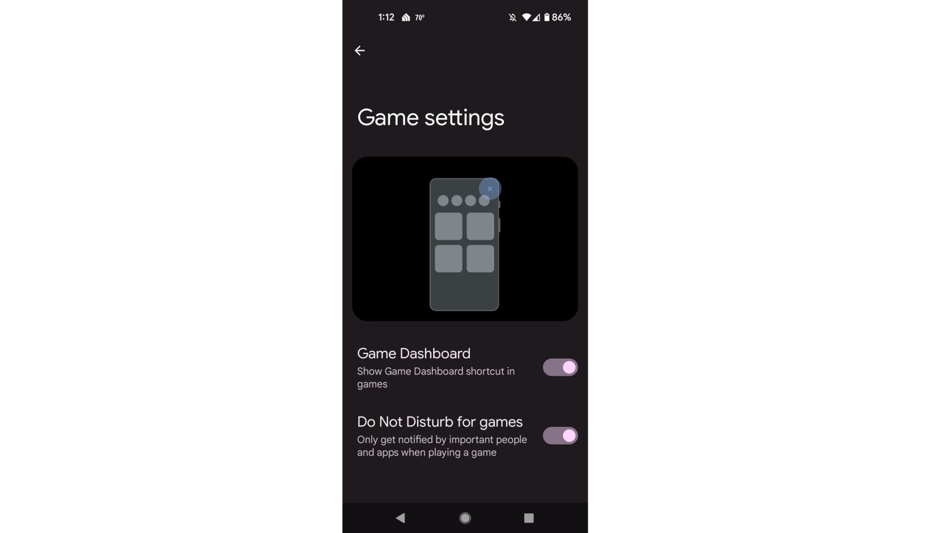 I couldn’t get the Game Dashboard to work on my Pixel 5, but you might have better luck.