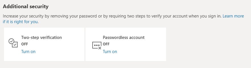 Your passwordless future is nary but a step away ion the Microsoft account dashboard. 