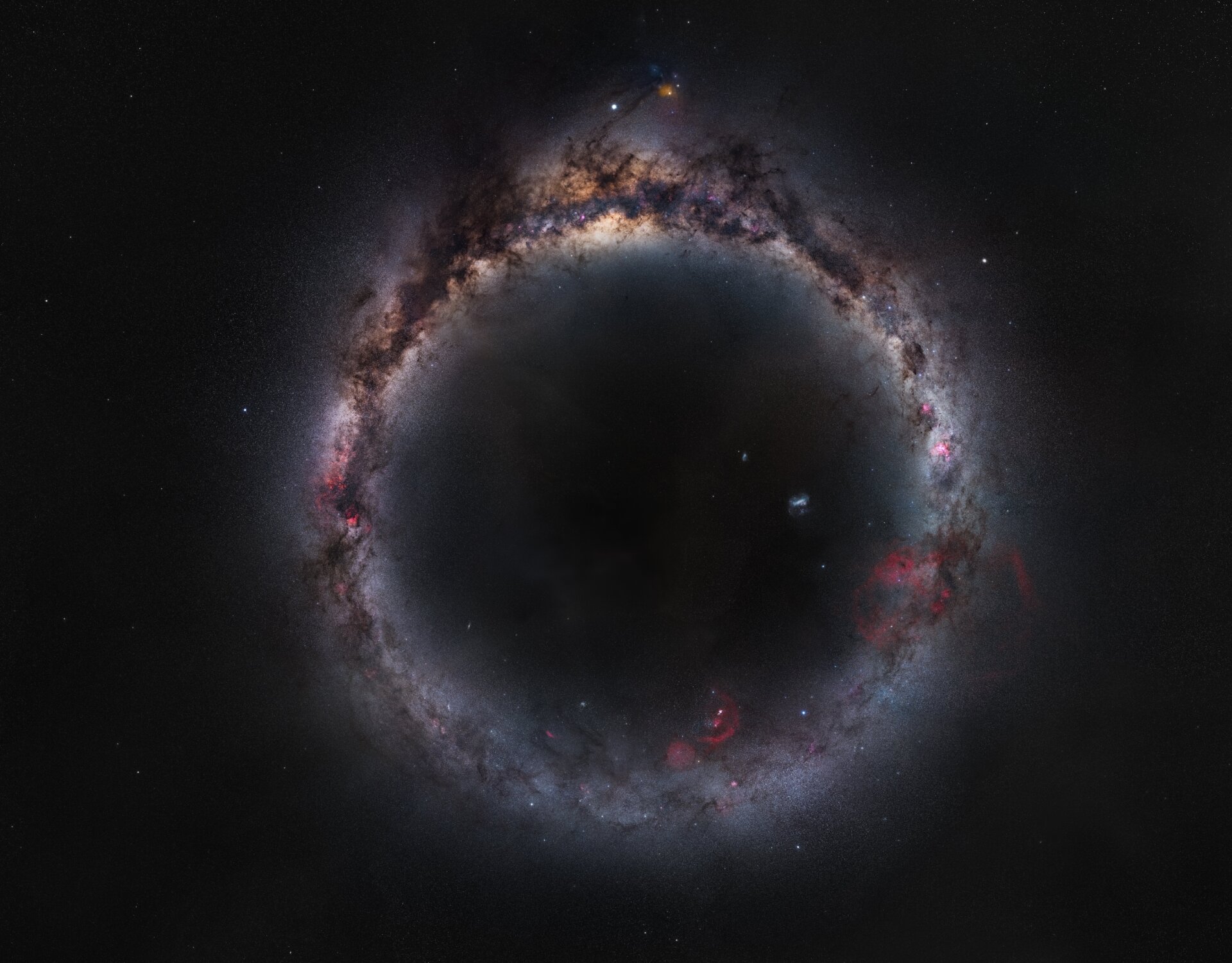 A rather unconventional, ring-shaped rendition of the Milky Way won the Galaxies category.