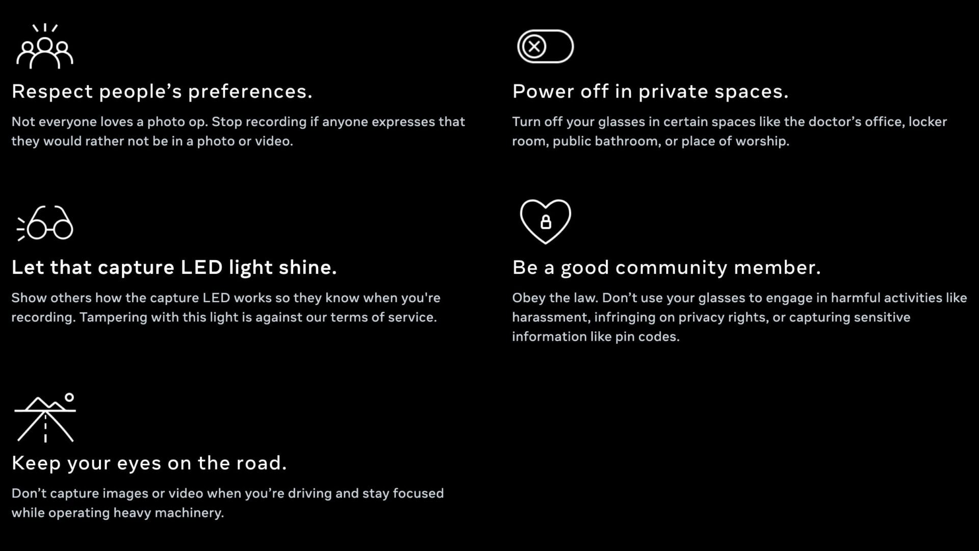 Most of these rely on the honor system and common sense. We all know plenty of folks who abide by neither.