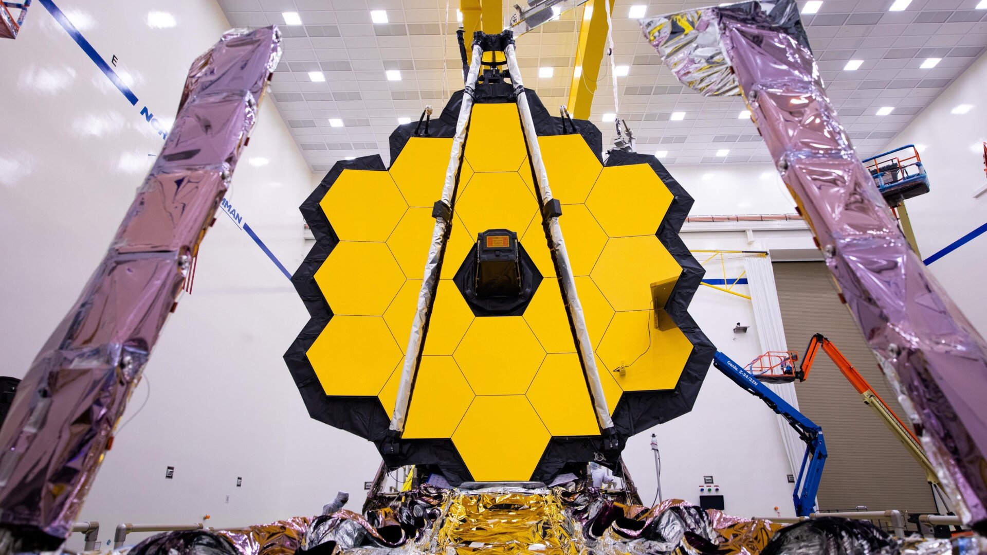 The fully assembled James Webb Space Telescope.