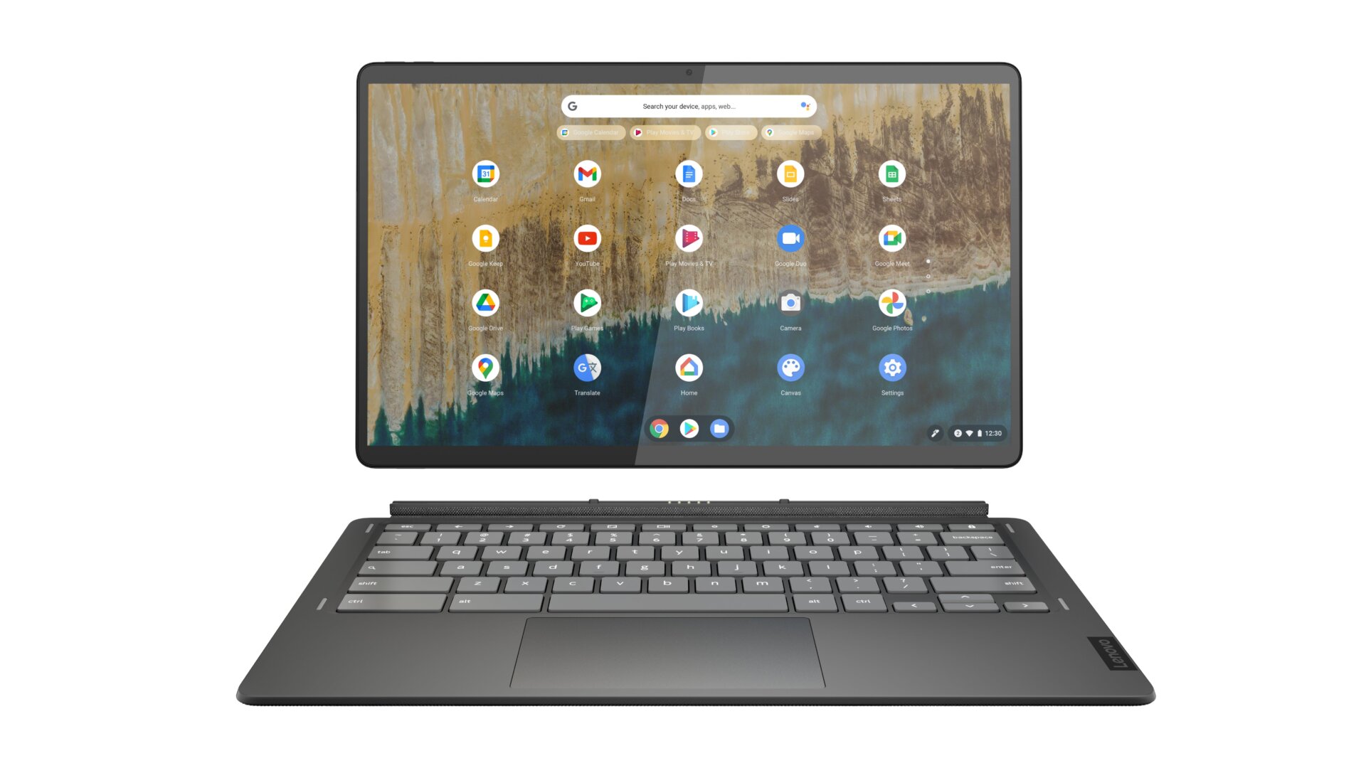 Lenovo’s Duet 5 Chromebook is a little more powered-up than its predecessor, which ran MediaTek processors.