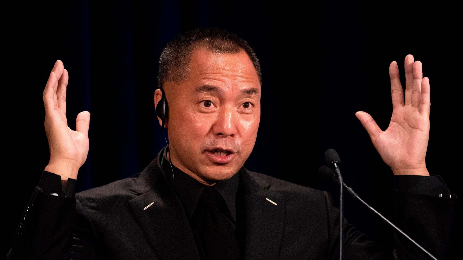 Guo Wengui, fugitive Chinese billionaire, seen here giving a news conference in November 2018 in New York.