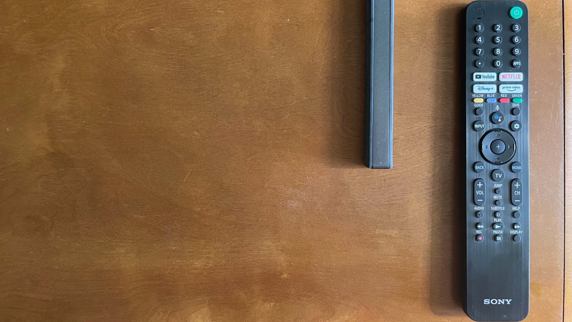 The remote’s got all the buttons you need, but it’s very long.