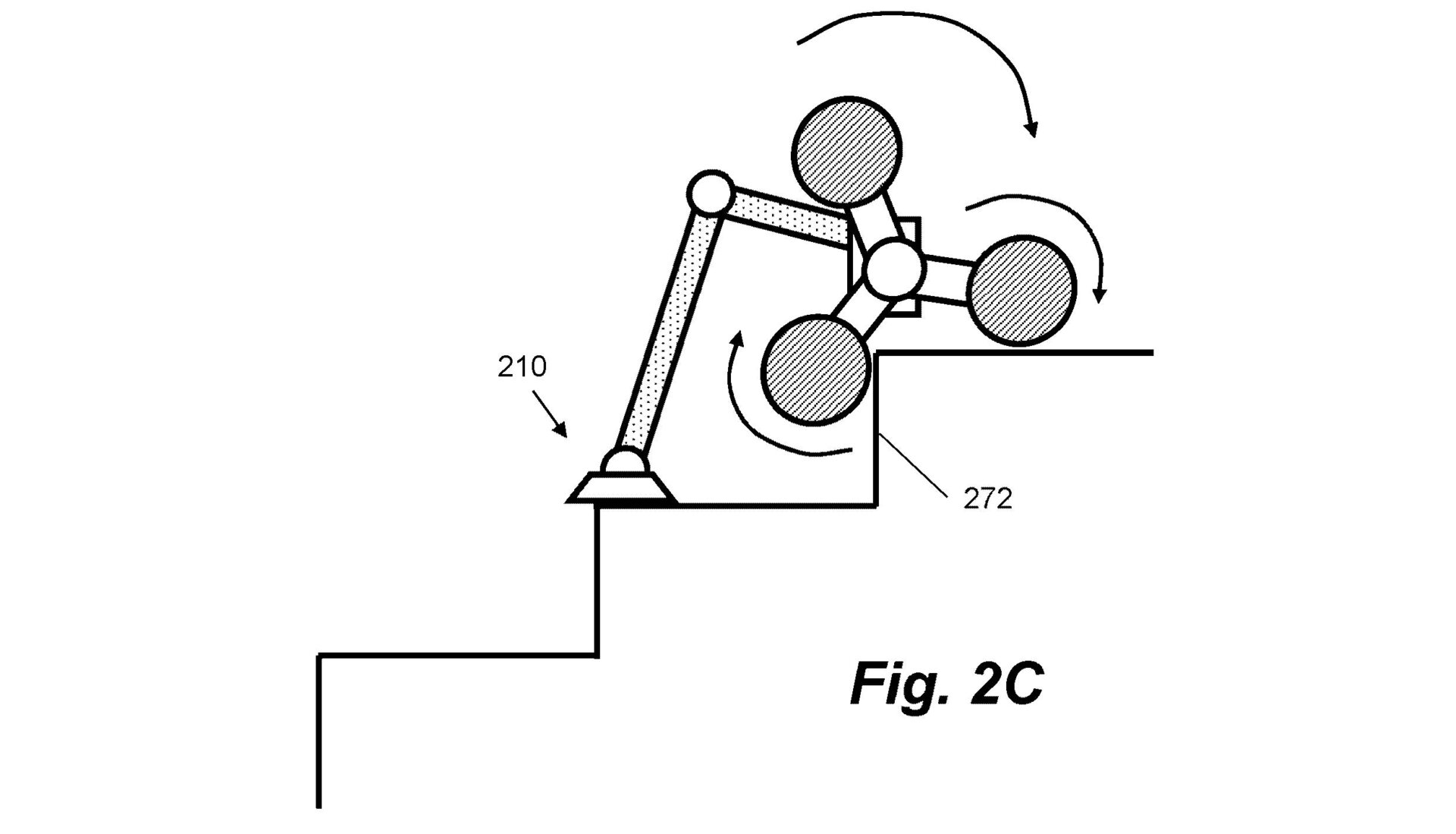 A sample figure of how the Dyson vacuum would move up and down the stairs.