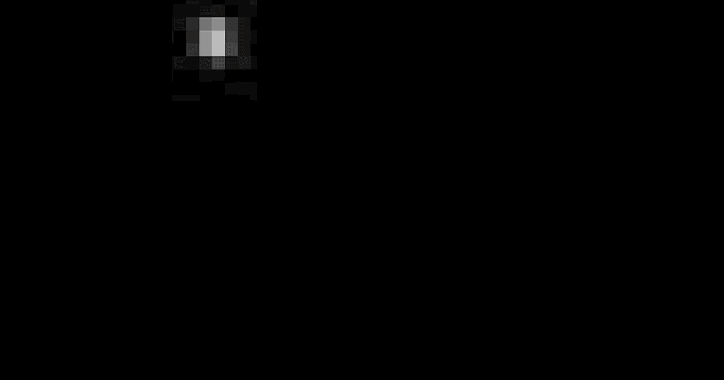 An animated gif of Pluto images over time, from 1930 to 2015.