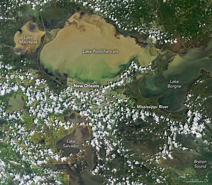 A true-color image of the same region, also taken on Sept. 3, 2021. 