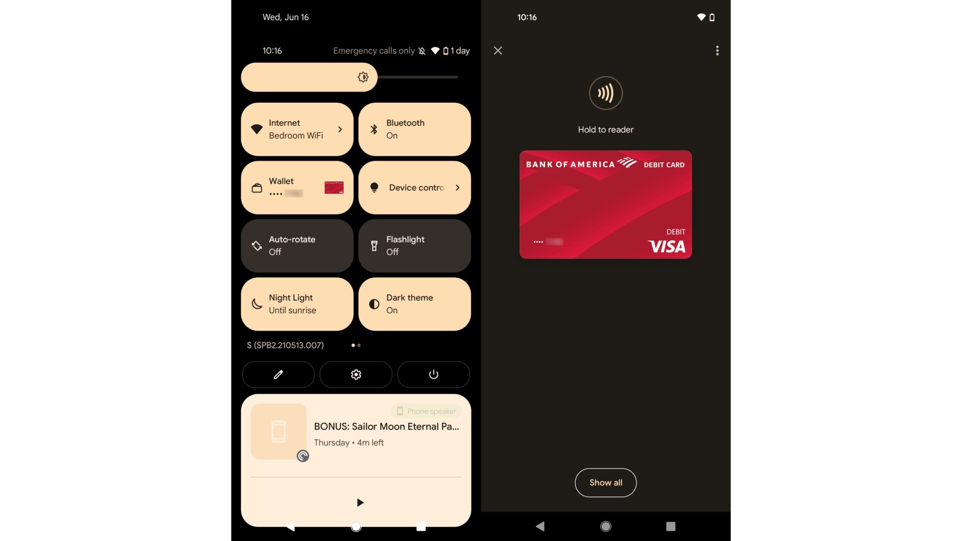 Tap into the Google Pay app right from the notification shade.