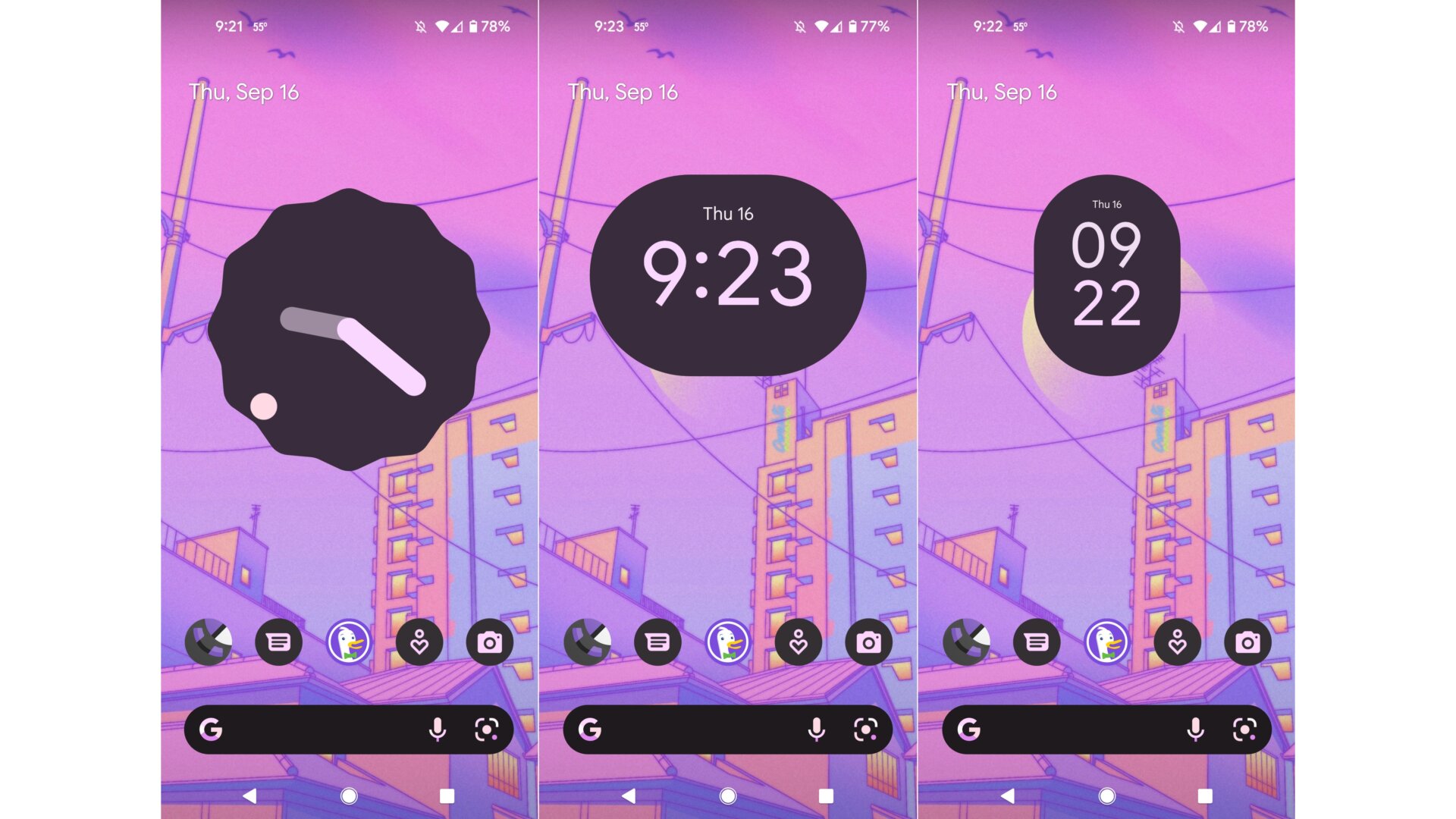 The Material You clock widget helps put together the entire look of the new aesthetic.