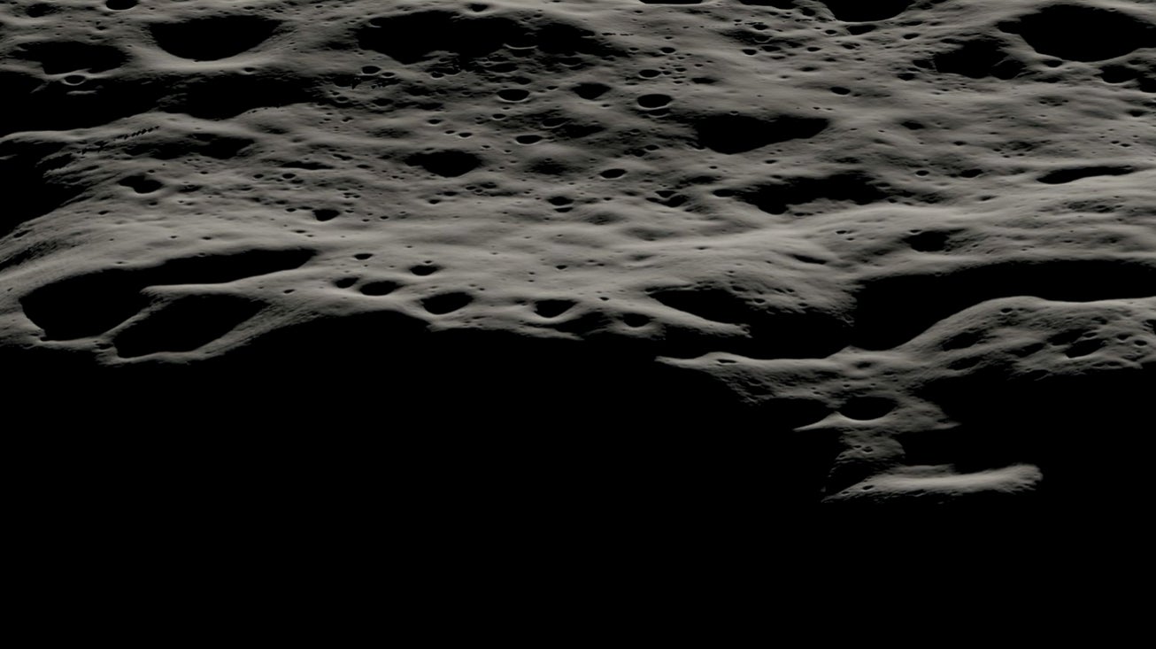 Data visualization showing the mountainous area west of Nobile Crater.