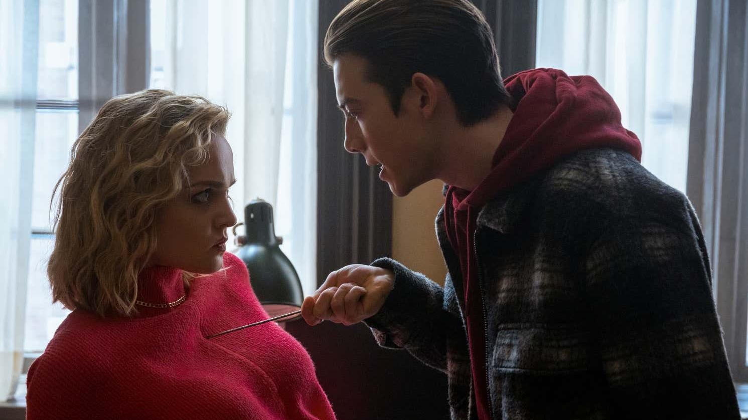 Eden Hawkins (Hallea Jones) and Gabe, who isn’t really Gabe (Griffin Gluck), in Locke & Key season two.