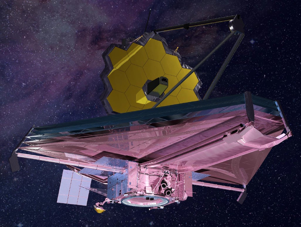 Artist’s depiction of the JWST in space. 