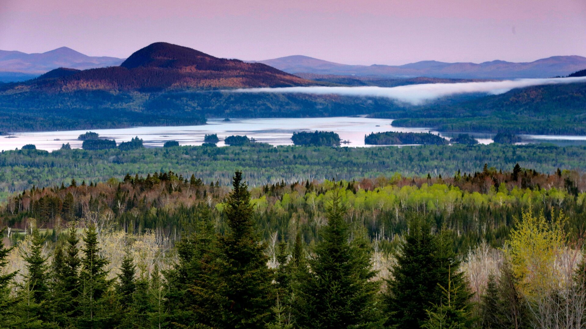 A view of Attean Pond near Jackman, Maine.