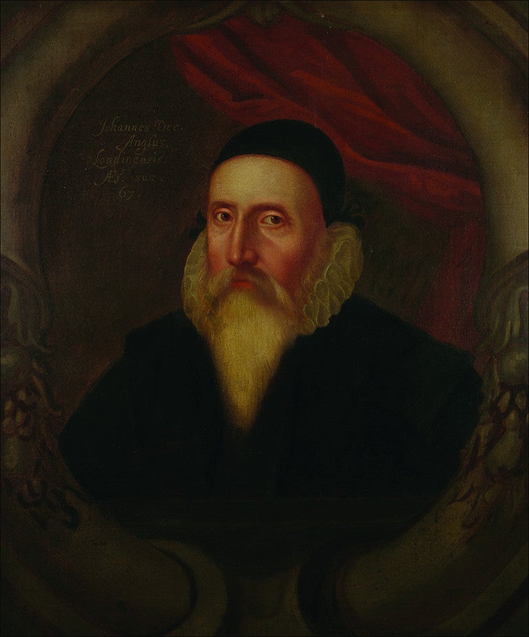 16th century portrait of John Dee by an unknown artist. 