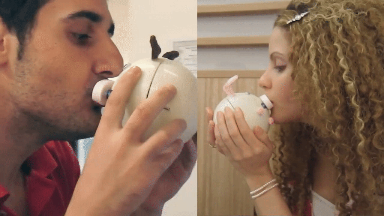 Gif: YouTube video of Hooman Samani, which heads the Lovotics project, which made the Kissinger