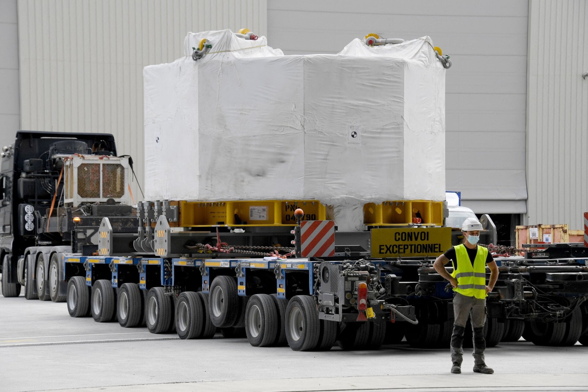 The 110-ton magnet that recently arrived at ITER, one of an eventual six destined to be a part of the reactor’s central solenoid magnet. Sept. 9, 2021