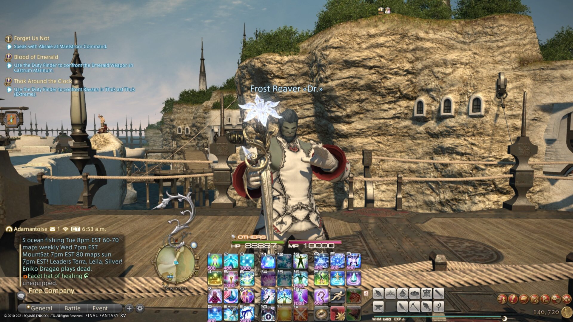 My current character, FROST REAVER, striking a battle pose.