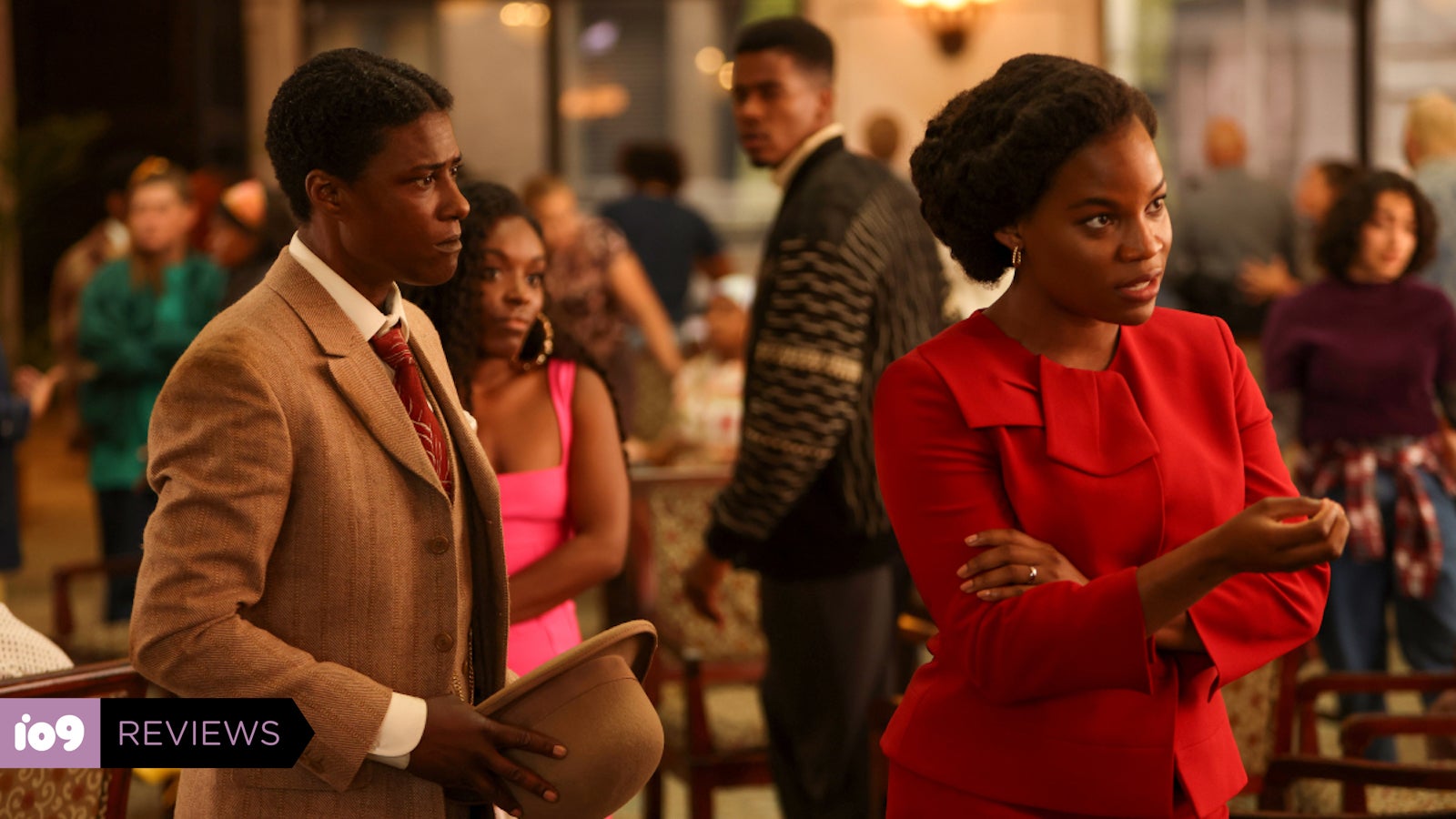 Shanice and a group of her fellow abductees demanding to know where and when they are.