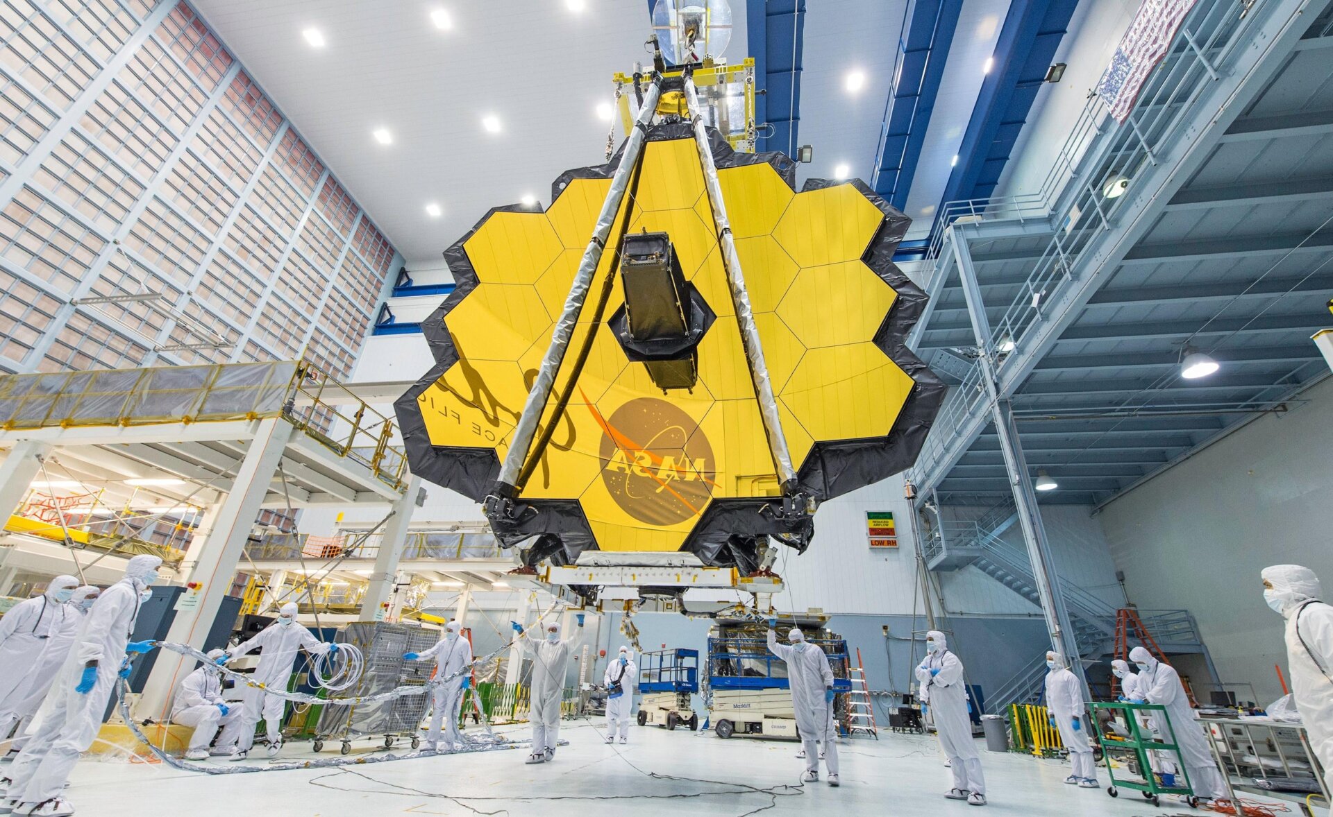 James Webb Space Telescope during testing in 2017.