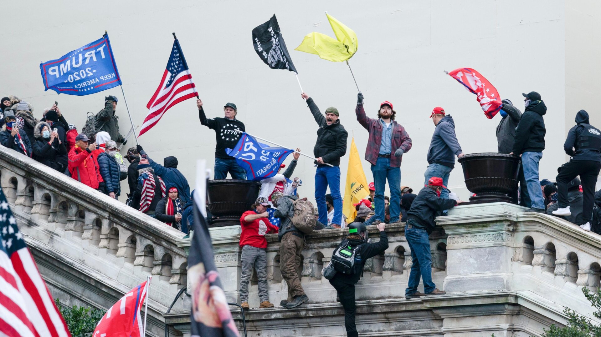 Rioters storm the Capitol in Washington, DC, on Jan. 6, 2021 in a failed attempt to prevent Congress from certifying the 2020 election results.