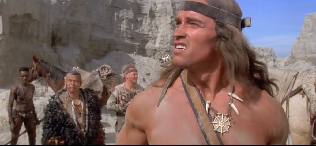 Arnold n’ friends in Conan the Destroyer.