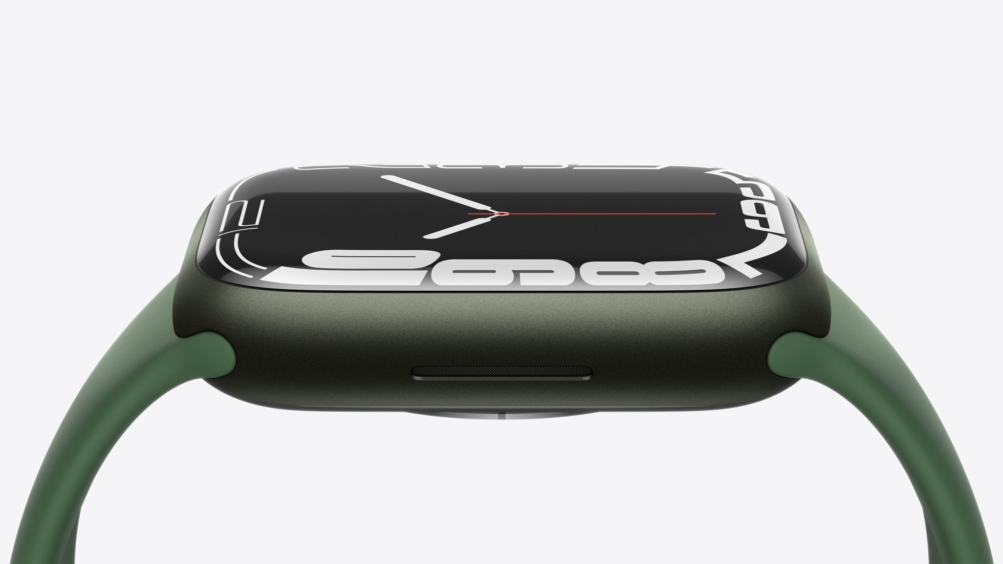 The Contour watch face demonstrates how thin the bezels on the Series 7 new display are.