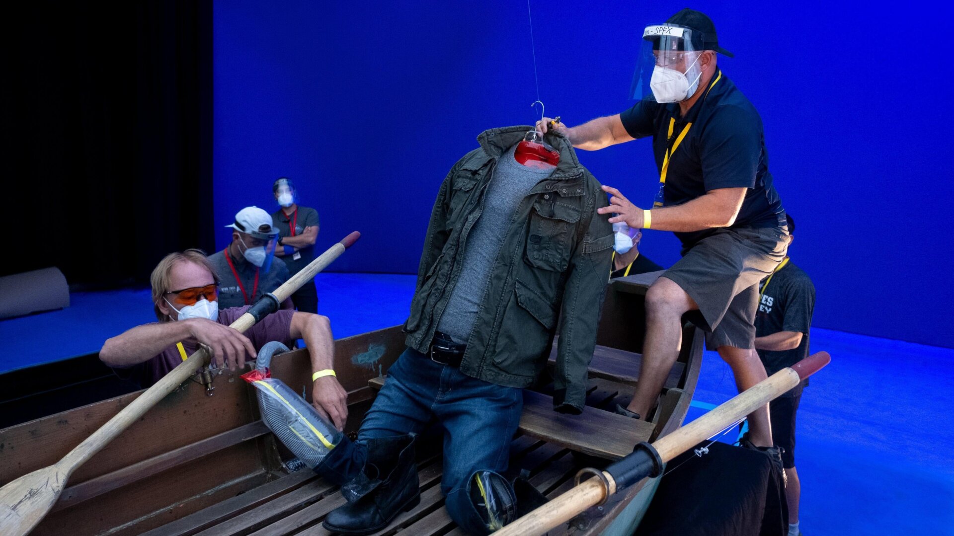 A look behind the scenes at production for an episode of Netflix’s Midnight Mass.