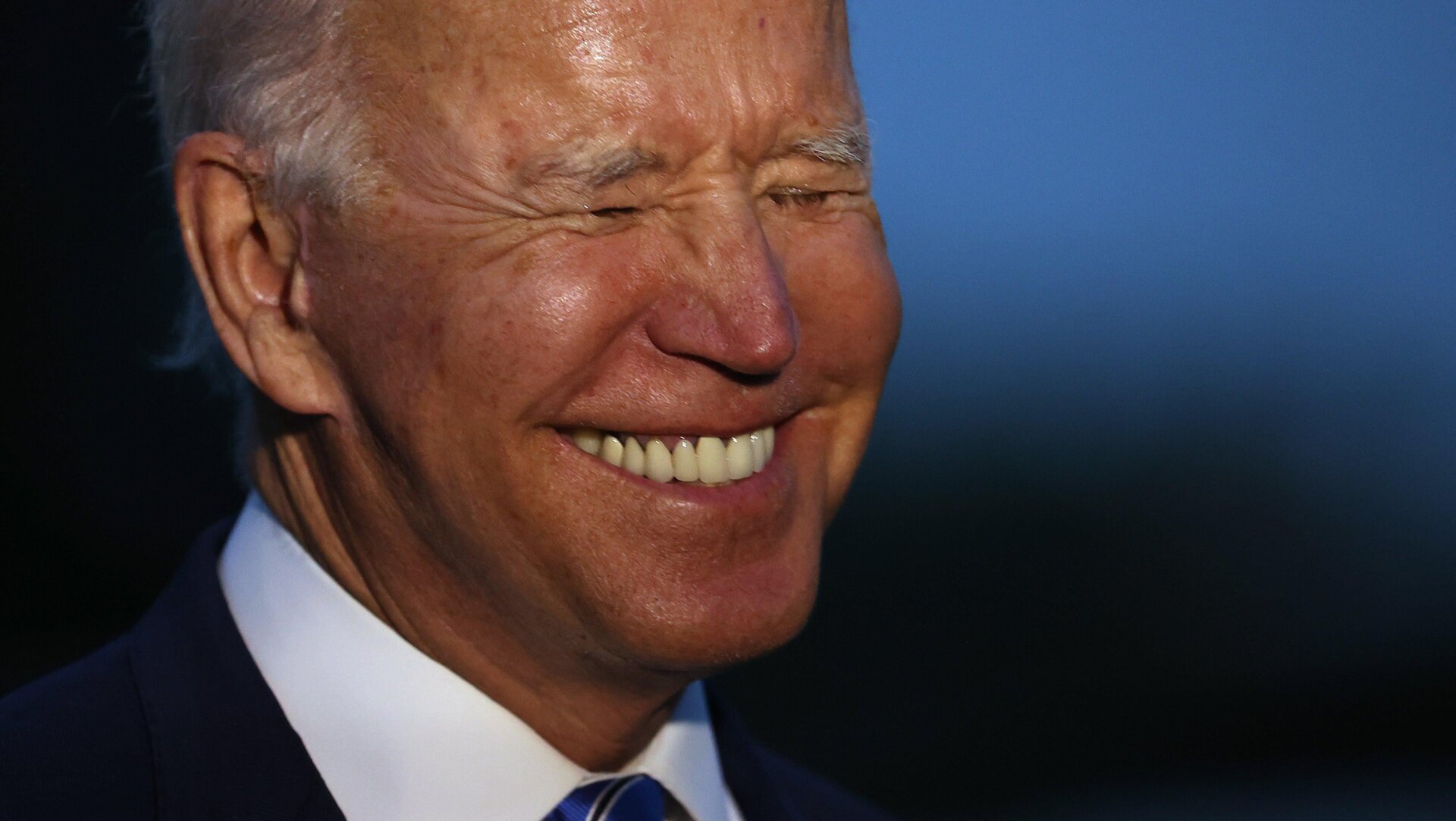 President Joe Biden briefly speaks to reporters about his Build Back Better legislation and Taiwan after returning to the White House on Oct. 5, 2021.