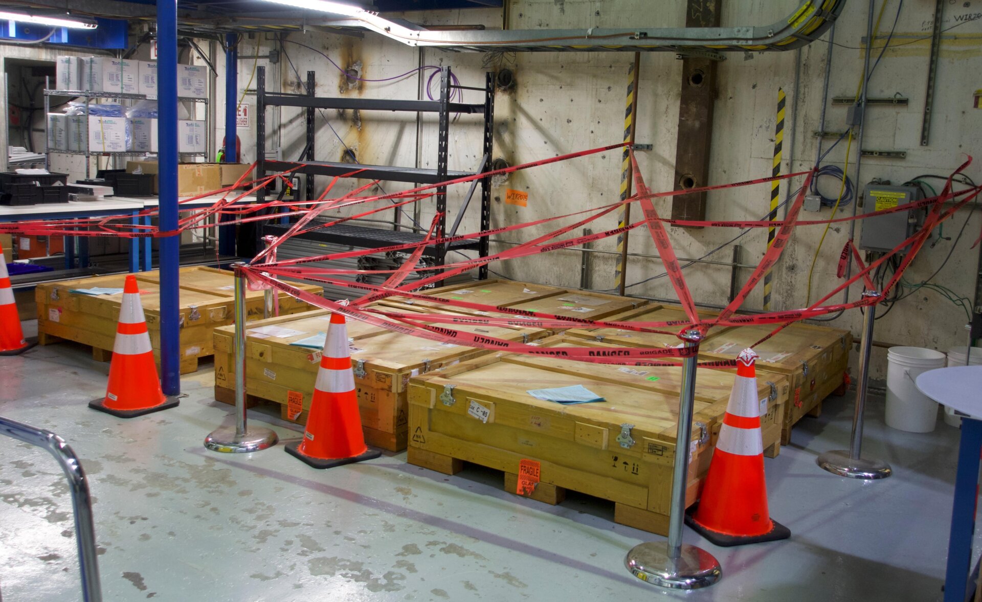 The researchers are taking no chances with the optical filters, which are packed away here.