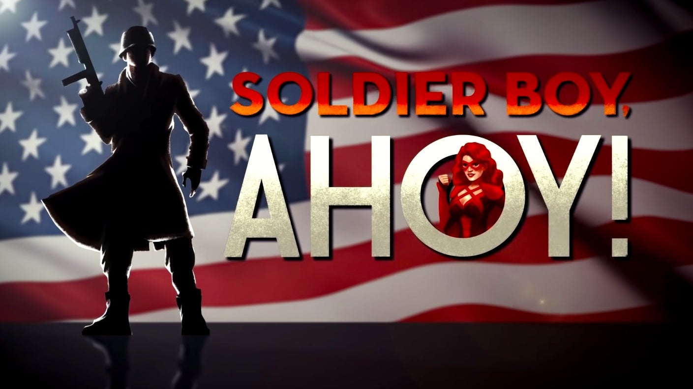 The title card for Soldier Boy, Ahoy!