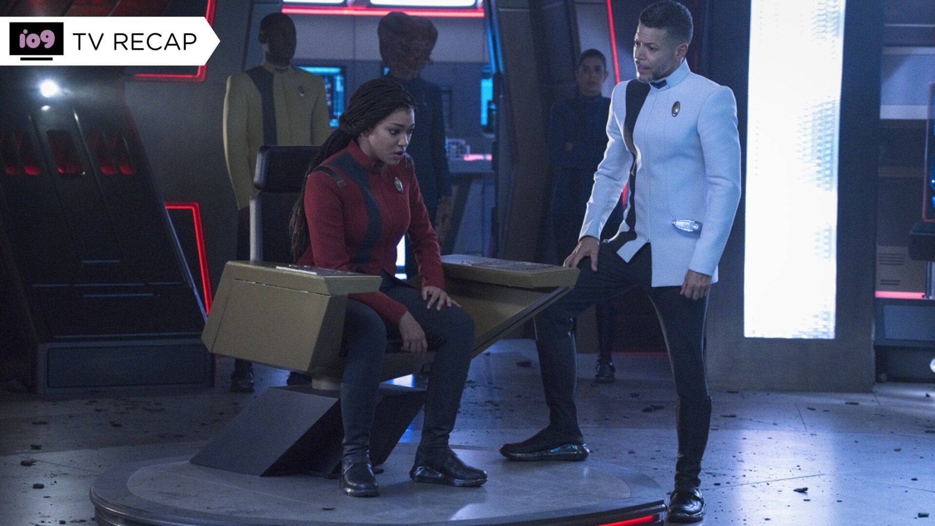 This is just what it looks like emotionally decompressing after anything happens on Discovery, honestly.