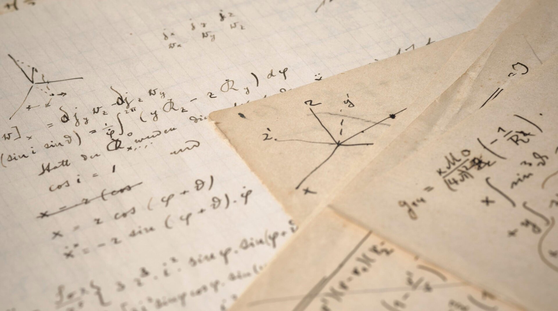 Several of the pages from the Einstein-Besso manuscript.