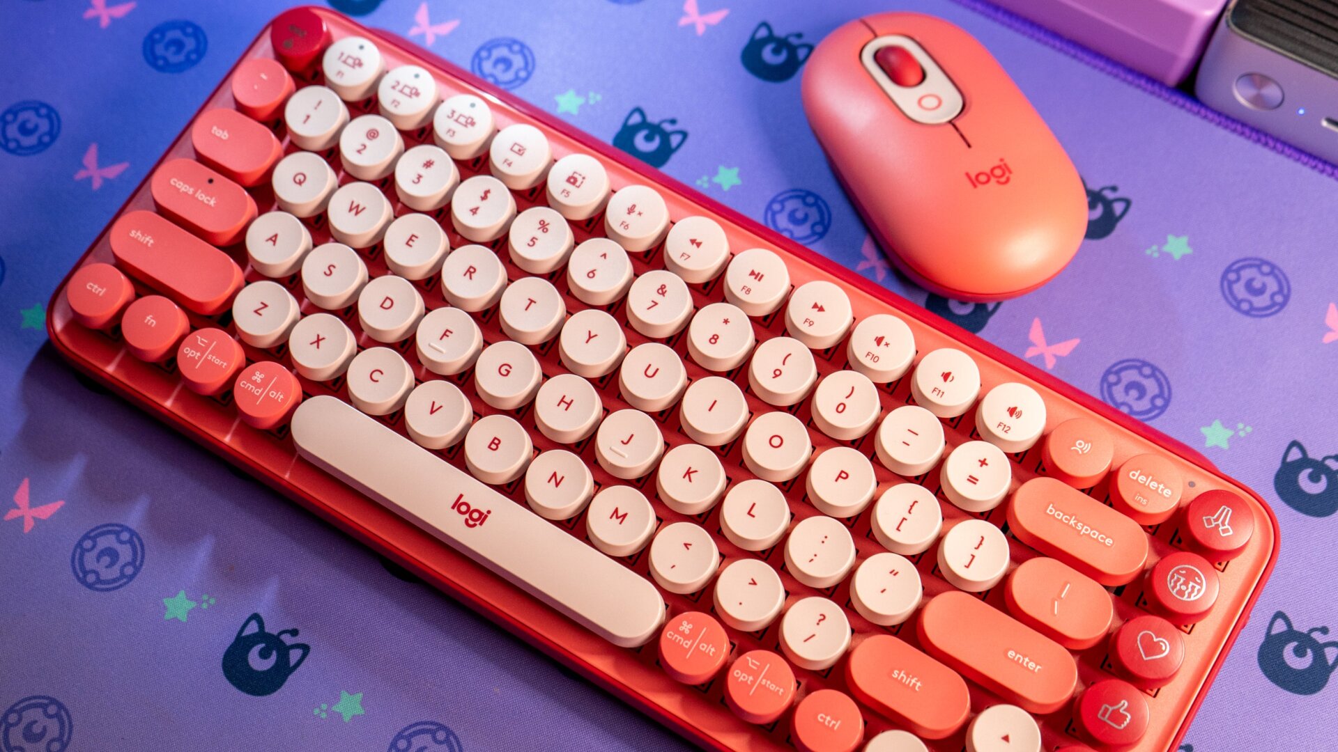The Logitech POP Keys keyboard pairs well with its mouse comrade. 