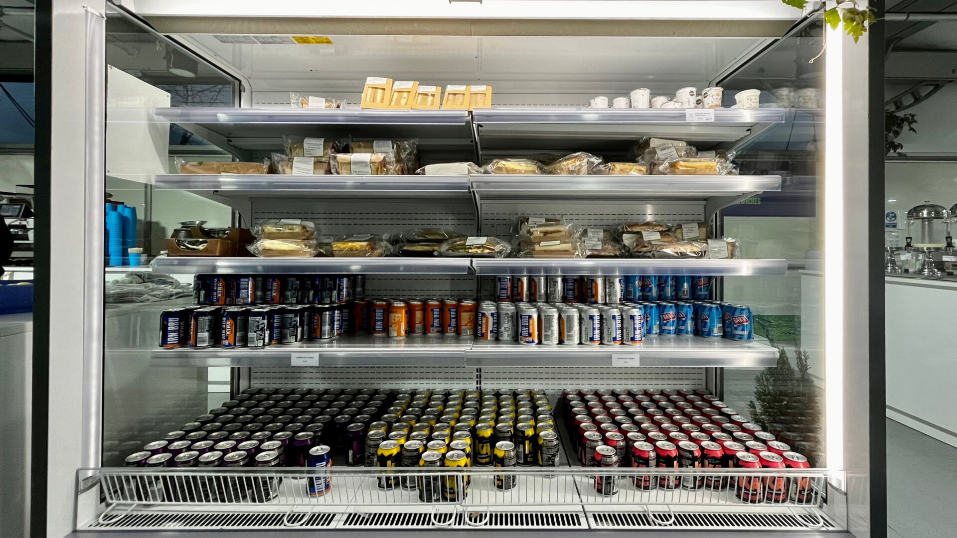 A fridge at COP26 in Scotland.