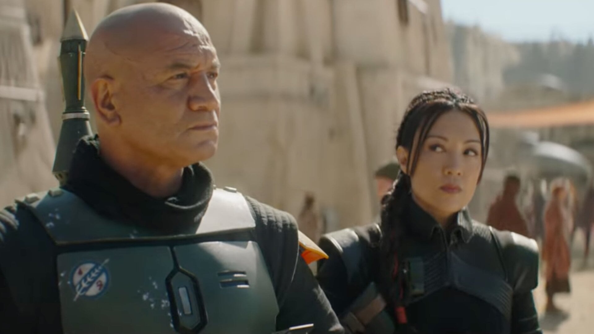 Boba Fett (Temuera Morrison) and Fennec Shand (Ming-Na Wen) are not to be trifled with.