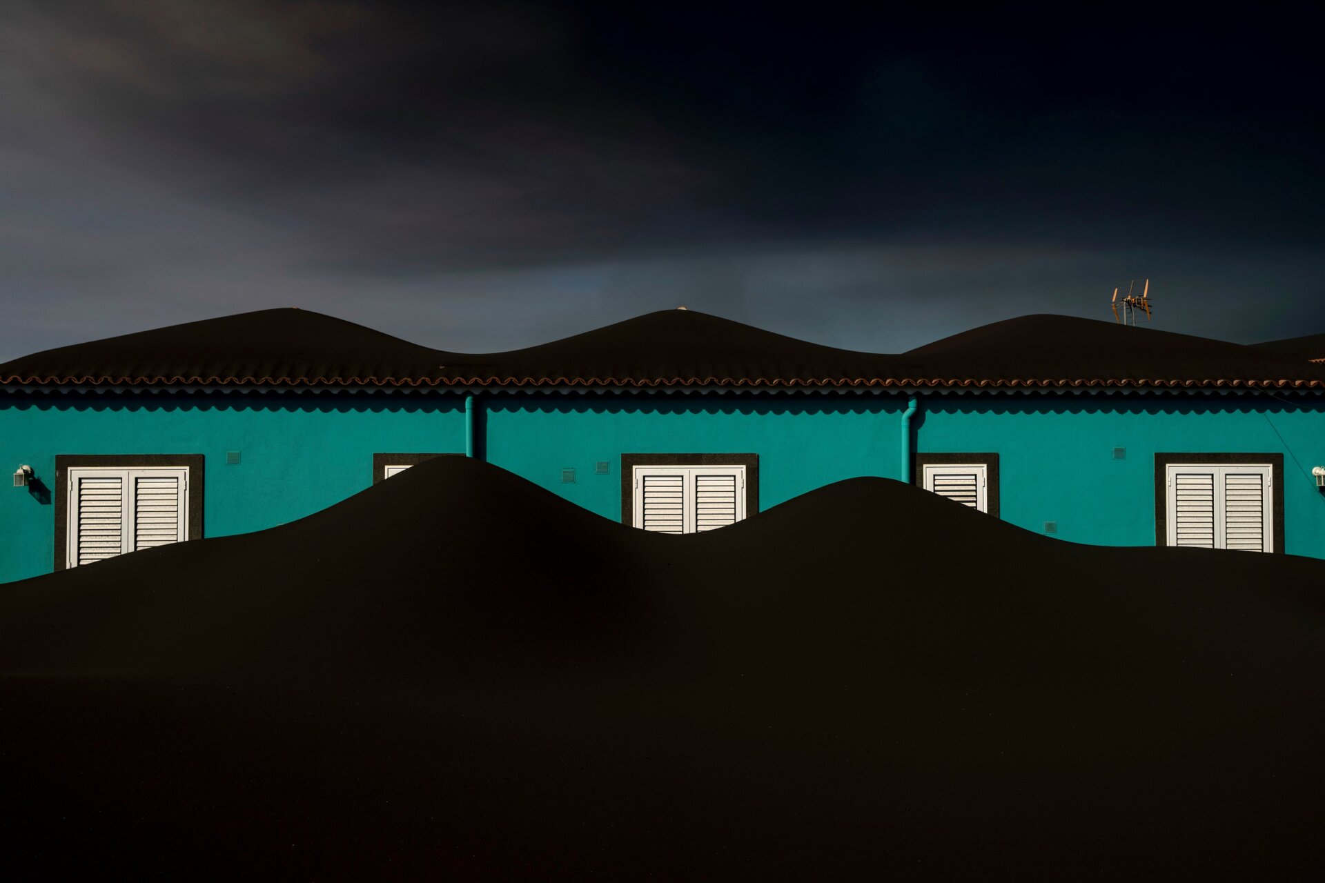 Another house covered with ash.