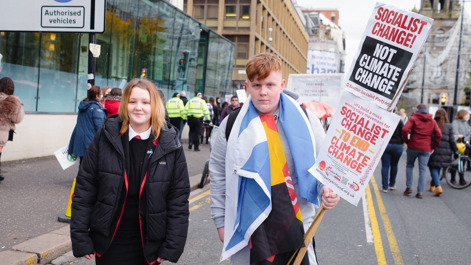 Kortney Brooks and Lewis Adair at George Square.