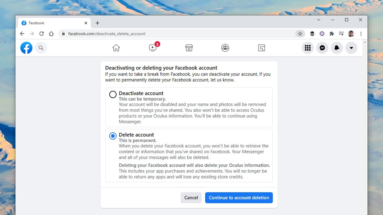 Deleting Facebook is an option.