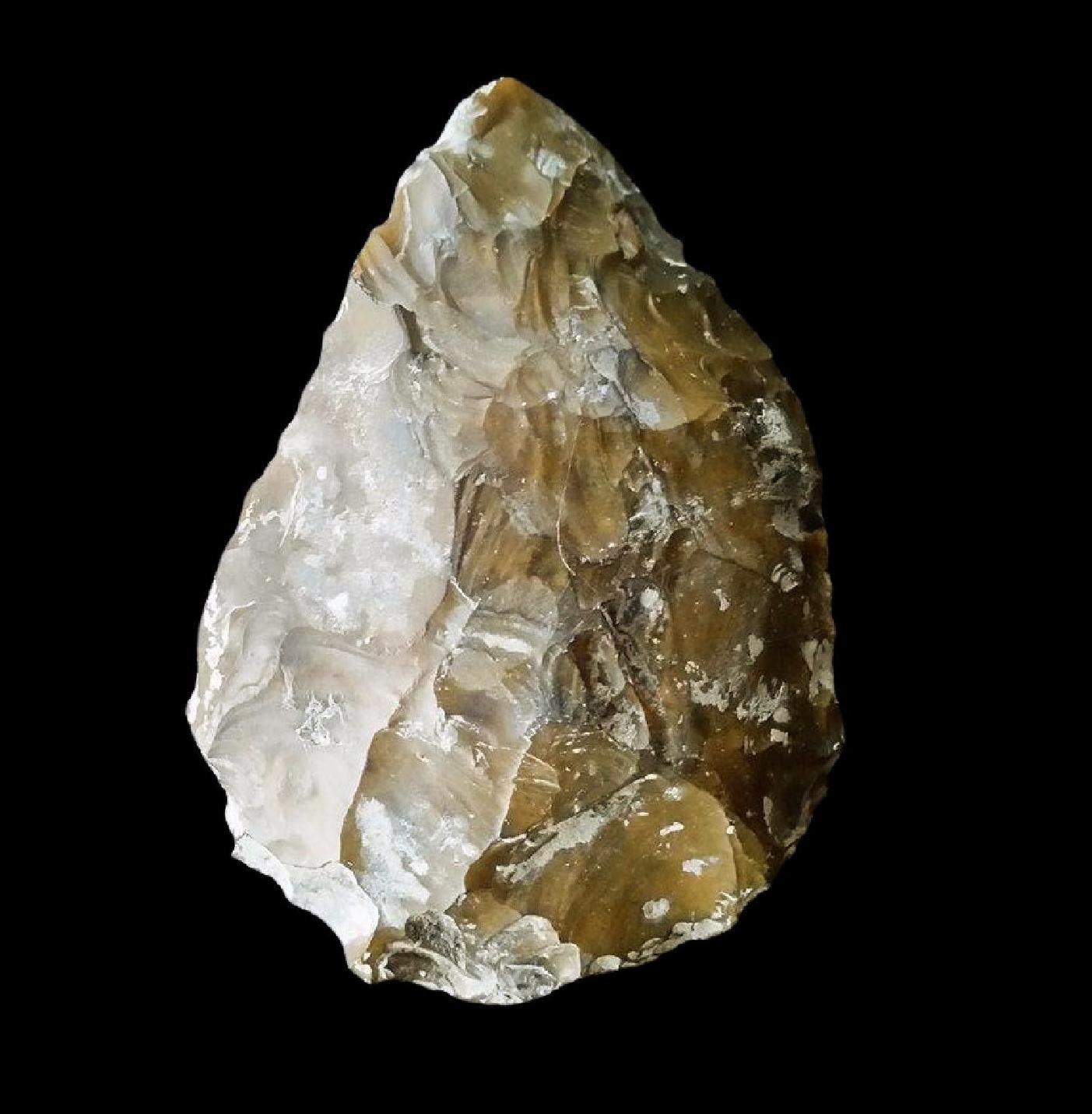 The Neanderthal hand axe found at the site.