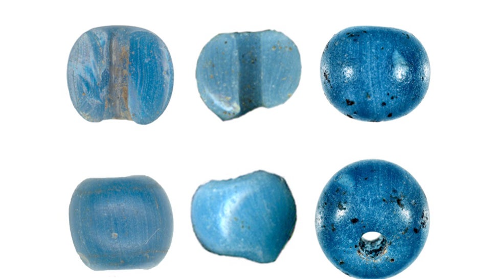 Six of the Venetian beads the team analyzed.